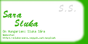 sara sluka business card